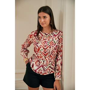SCARPY CREATION TOP FEMME IMPRIME MANCHES LONGUES<br>Rouge