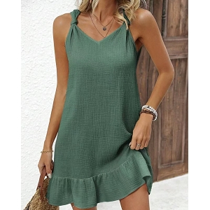 SCARPY CREATION ROBE GAZ DE COTTON<br>Vert