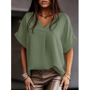 SCARPY CREATION TOP COL V MANCHE COURTE<br>Vert