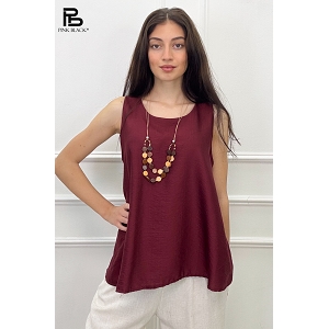  TOP AVEC COLLIER<br>Rouge