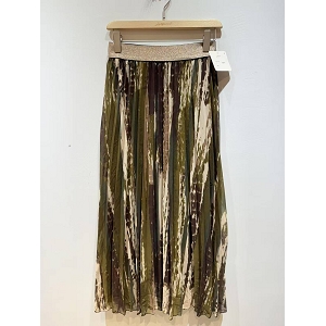 SCARPY CREATION JUPE LONGUE PLISSEE<br>Vert