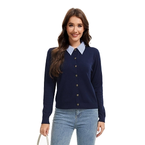 SCARPY CREATION PULL COL CHEMISE<br>Bleu