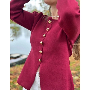 SCARPY CREATION CARDIGAN AVEC BOUTONS<br>Rouge