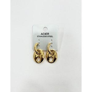 SCARPY CREATION BOUCLES OREILES GRAINE DE CAFE<br>Or