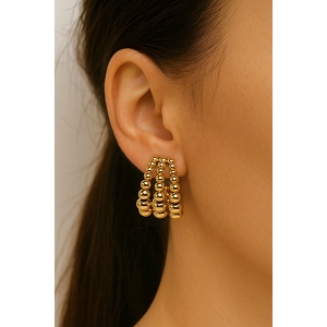 SCARPY CREATION BOUCLES OREILES TROIS CREOLES<br>Or