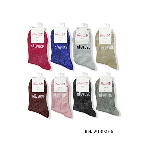 SCARPY CREATION CHAUSSETTES BRILLANTE REVEUSE<br>Gris
