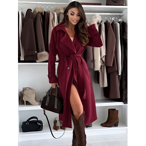 SCARPY CREATION MANTEAU EN DRAP DE LAINE<br>Rouge