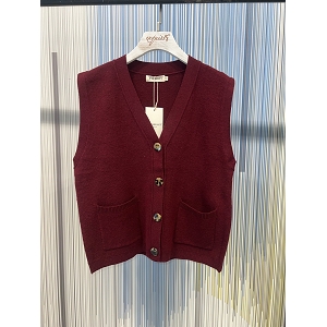  GILET AVEC BOUTON<br>Rouge