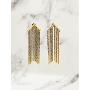  BOUCLES OREILLES FRANGES FLUIDES<br>Or