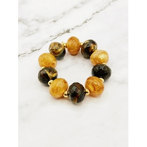 SCARPY CREATION BRACELET GROSSES PIERRRES<br>Marron