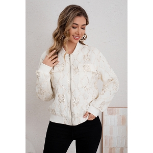  BLOUSSON FERMETURE GLISSIERE<br>Beige
