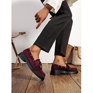  MOCASSIN BATEAU LACET<br>Rouge