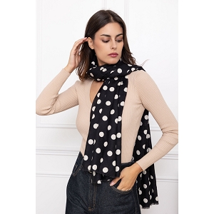  FOULARD POIS<br>Noir