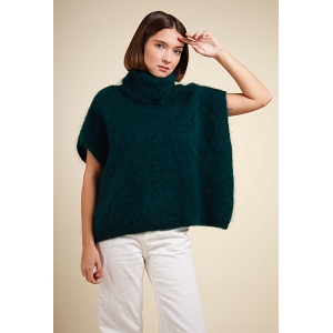 SCARPY CREATION PULL COL ROULE SANS MANCHE KID MOHAIR<br>Noir