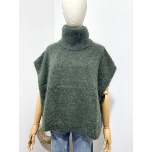 SCARPY CREATION PULL COL ROULE SANS MANCHE KID MOHAIR<br>Vert