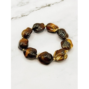 BRACELET  PIERRRES<br>Marron