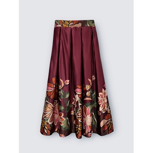  JUPE LONGUE A FLEUR<br>Rouge