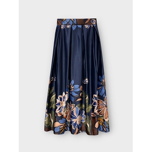  JUPE LONGUE A FLEUR<br>Bleu