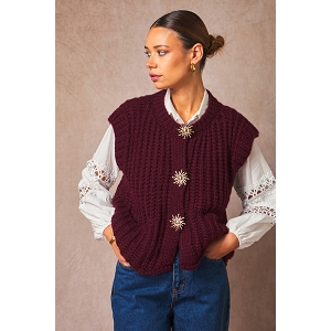  GILLET GROS BOUTON<br>Rouge