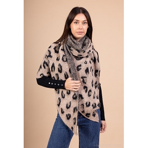  ECHARPE LUREX LEOPARD<br>Naturel