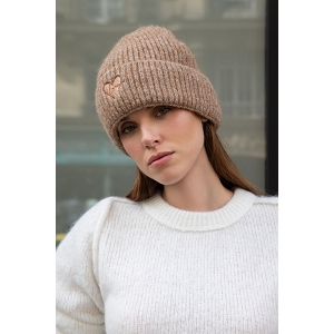 SCARPY CREATION BONNET POLAIRE AU REVERS LOVELY<br>Naturel