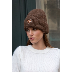 SCARPY CREATION BONNET POLAIRE AU REVERS LOVELY<br>Marron