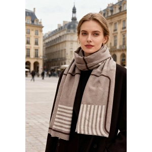  ECHARPE RAYURES<br>Gris