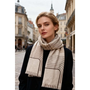  ECHARPE RAYURES<br>Beige