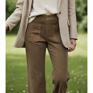  PANTALON POCHE PLATE<br>Naturel