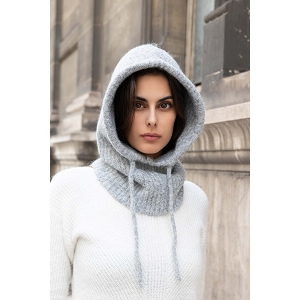  CAGOULE EN LAINE<br>Gris