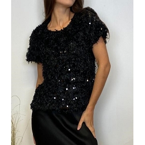  TOP DENTELLE CHIC<br>Noir