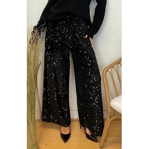  PANTALON SOIREE PAILLETTE<br>Noir