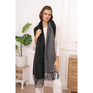 SCARPY CREATION ECHARPE BICOLOR<br>Noir