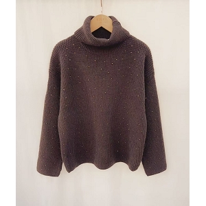  PULL PAILLETTES<br>Marron