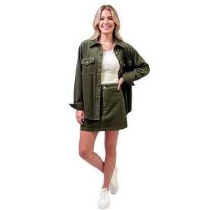 SCARPY CREATION VESTE COTE DE VELOUR<br>Vert