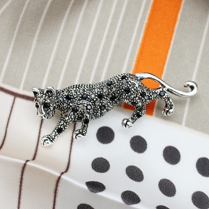  BROCHE LEOPARD PETIT<br>Argent