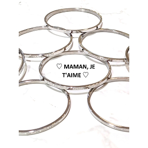 SCARPY CREATION BRACELET MAMAN JE TAIME<br>Argent