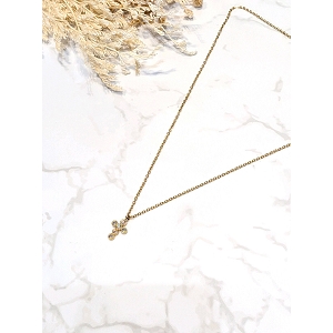 SCARPY CREATION COLLIER CROIX STRASS<br>Or