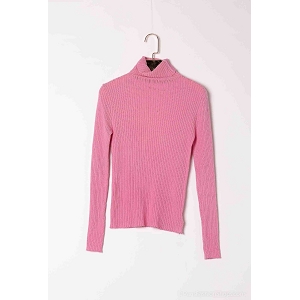  SOUS PULL COL ROULE<br>Rose