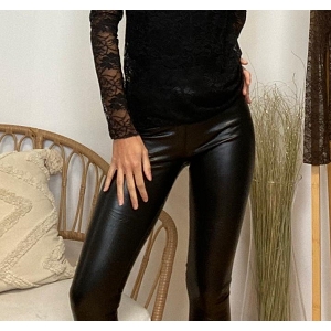  PANTALON CUIR<br>Noir