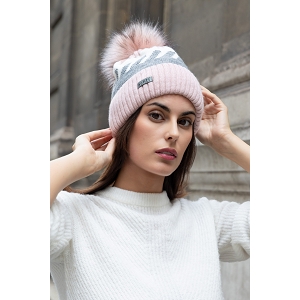 SCARPY CREATION BONNET EUROPEEN DOUBLE POLAIRE<br>Rose