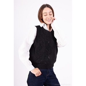 SCARPY CREATION CHEMISE AVEC DEBARDEUR<br>Noir