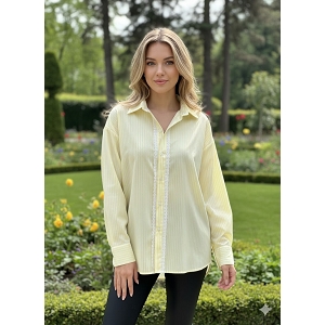  CHEMISE RAYEE<br>Jaune