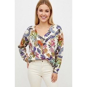  PULL OVER FLORAL<br>Beige