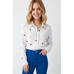  CHEMISE COEUR<br>Blanc