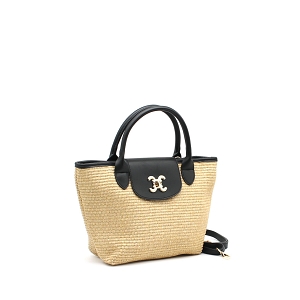 SCARPY CREATION CABAS PAILLE<br>Noir