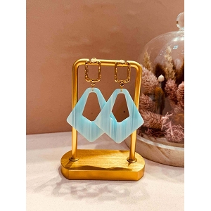 SCARPY CREATION BOUCLE OREILLES GEOMETRIQUE<br>Bleu