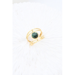  BAGUE PIERRE NATURELLE<br>Vert