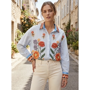  CHEMISE IMPRIMEE<br>Bleu