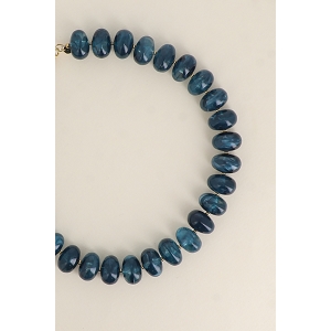 SCARPY CREATION COLLIER GROSSE PERLES<br>Bleu